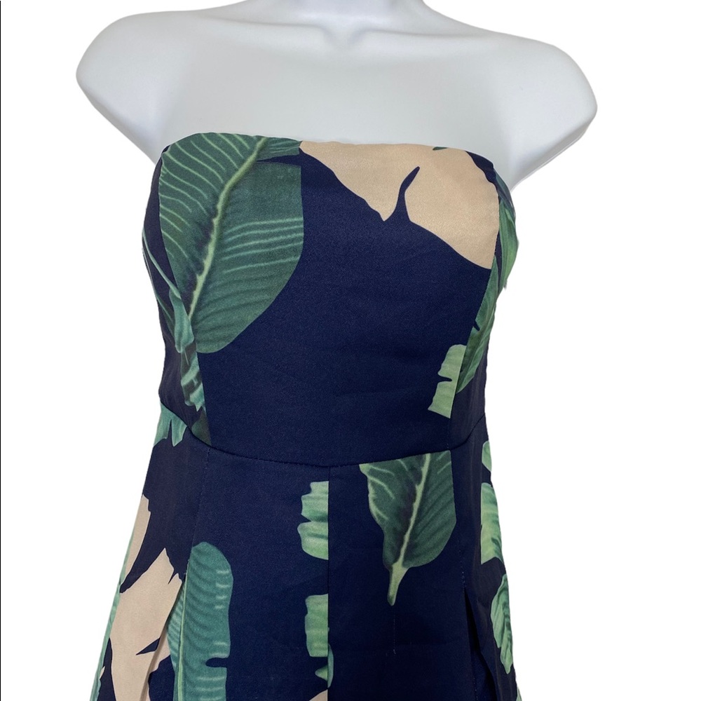 Lulus strapless navy print romper size M - Picture 3 of 4